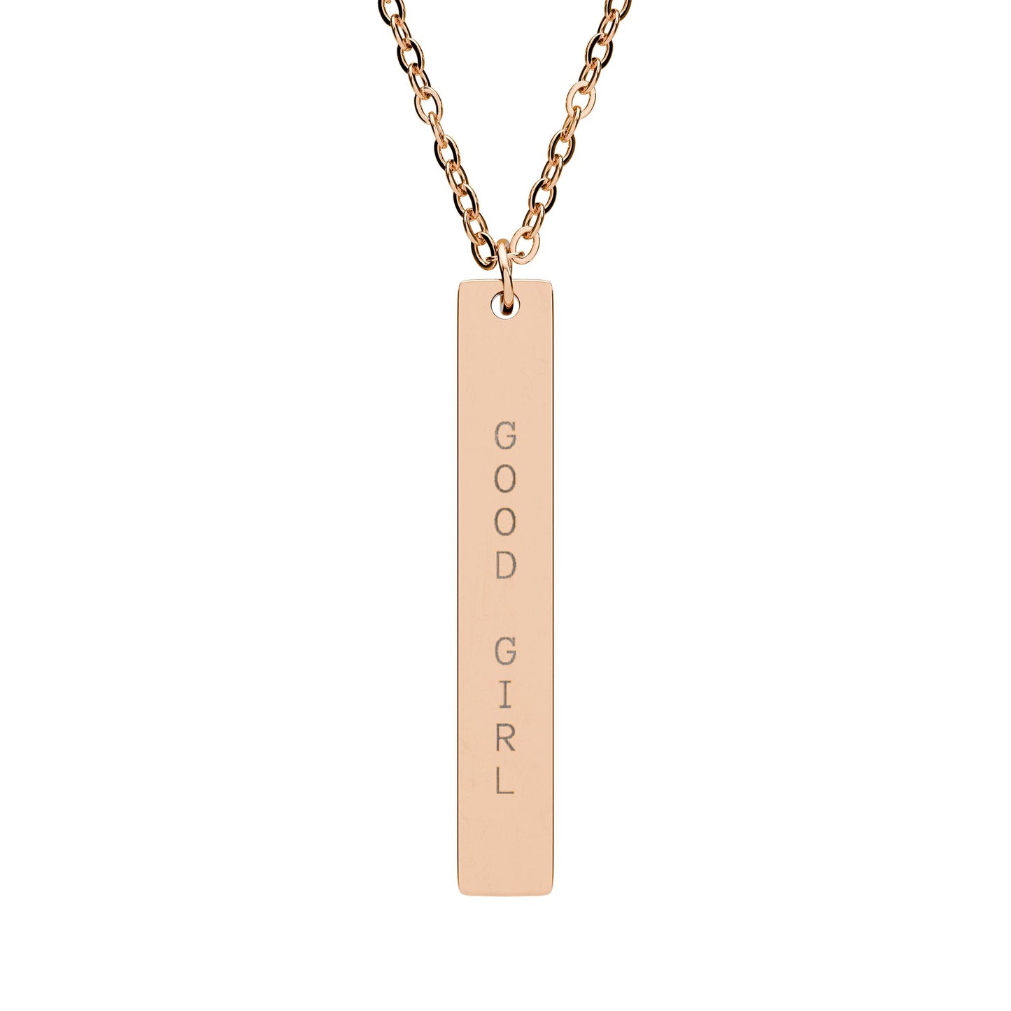 GOOD GIRL Engraved Pendant