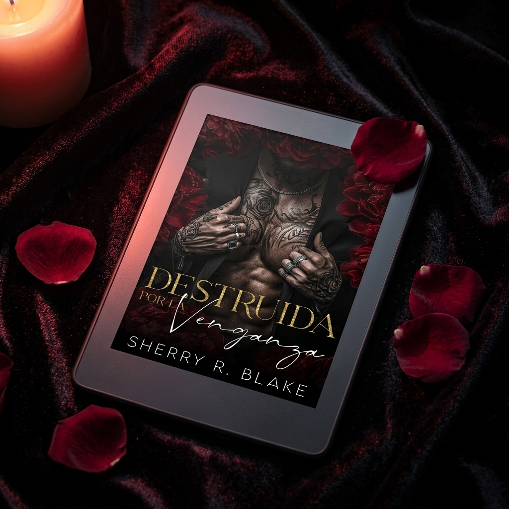 Destruida Por La Venganza Kindle - dark romance flat lay lifestyle - Sherry Blake