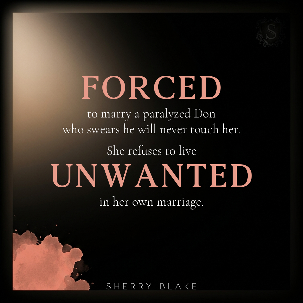 Bruno Sartori Syndicate — forced marriage mafia romance — tagline card — Sherry Blake