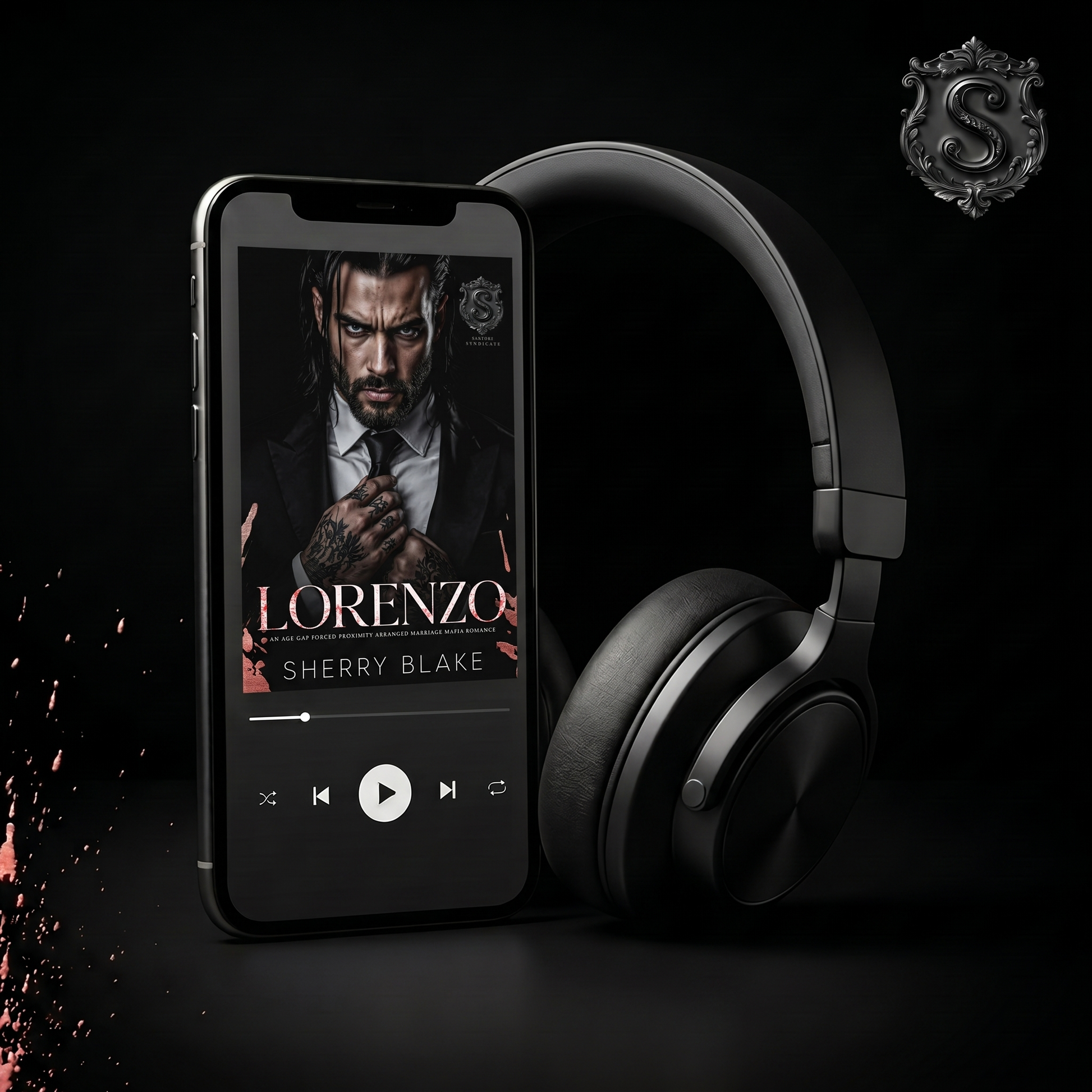 Lorenzo by Sherry Blake – audiobook cover, Sartori Syndicate dark mafia romance (Book 2)