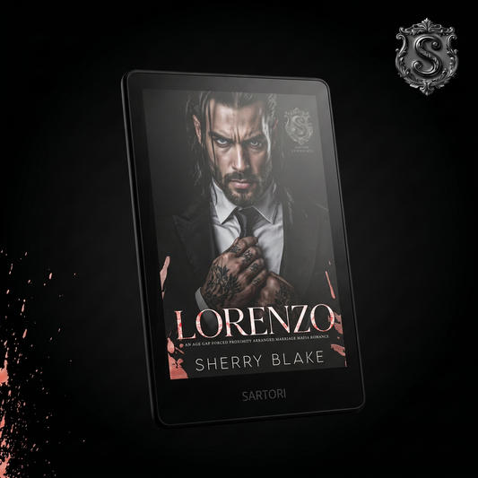 Lorenzo by Sherry Blake – Kindle ebook cover, Sartori Syndicate dark mafia romance (Book 2)