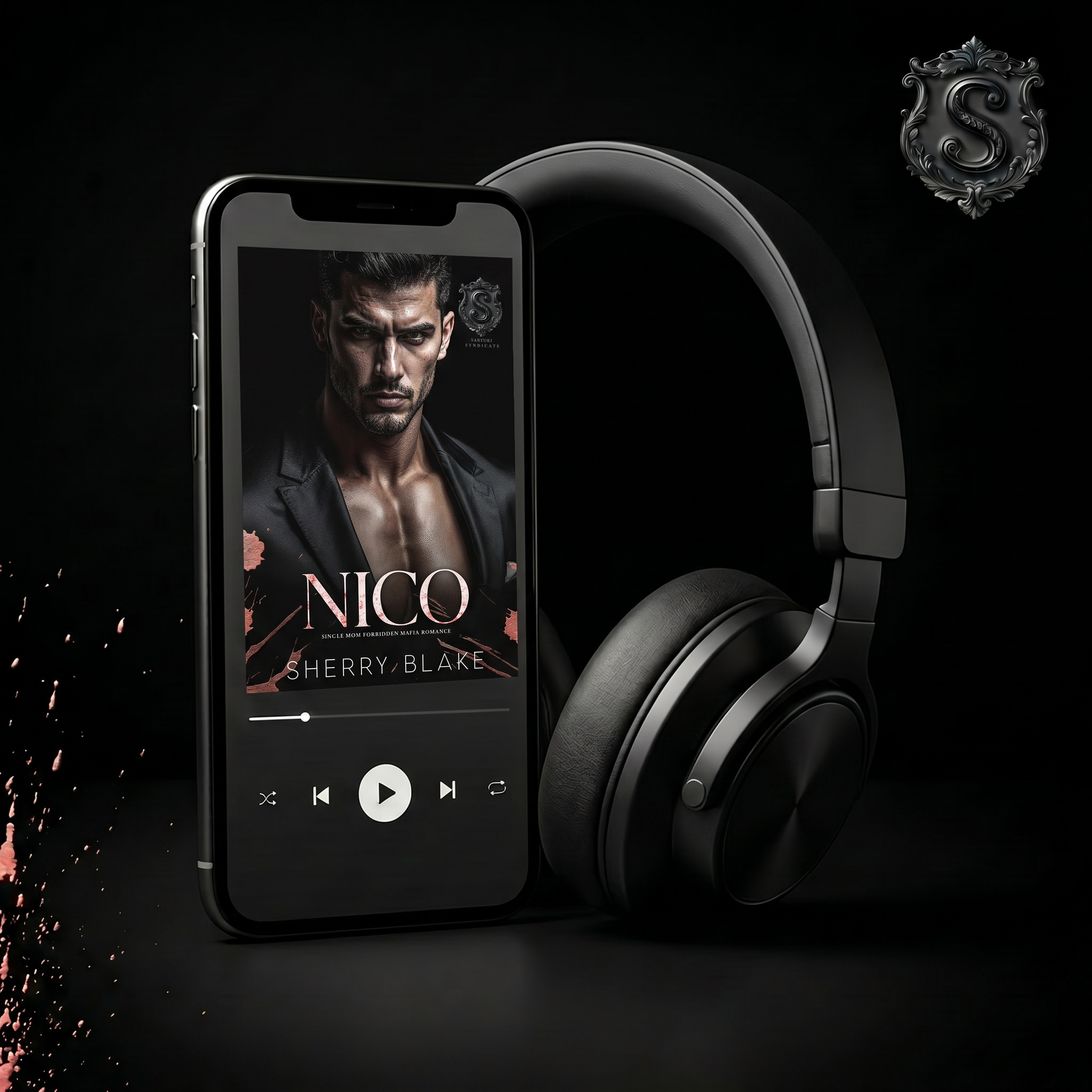 Nico by Sherry Blake – audiobook cover, Sartori Syndicate dark mafia romance (Book 3)