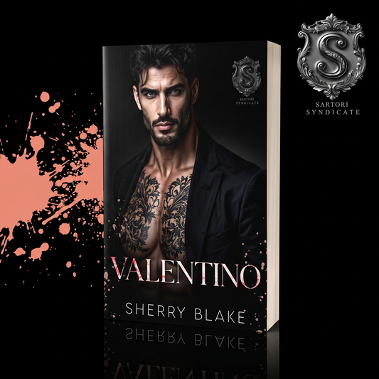 Valentino by Sherry Blake – paperback cover, Sartori Syndicate dark mafia romance (Book 7)