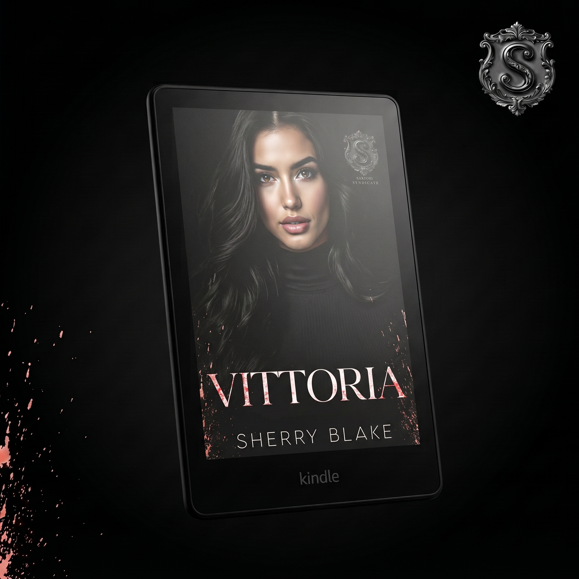 Vittoria by Sherry Blake – Kindle ebook cover, Sartori Syndicate dark mafia romance (Book 4)