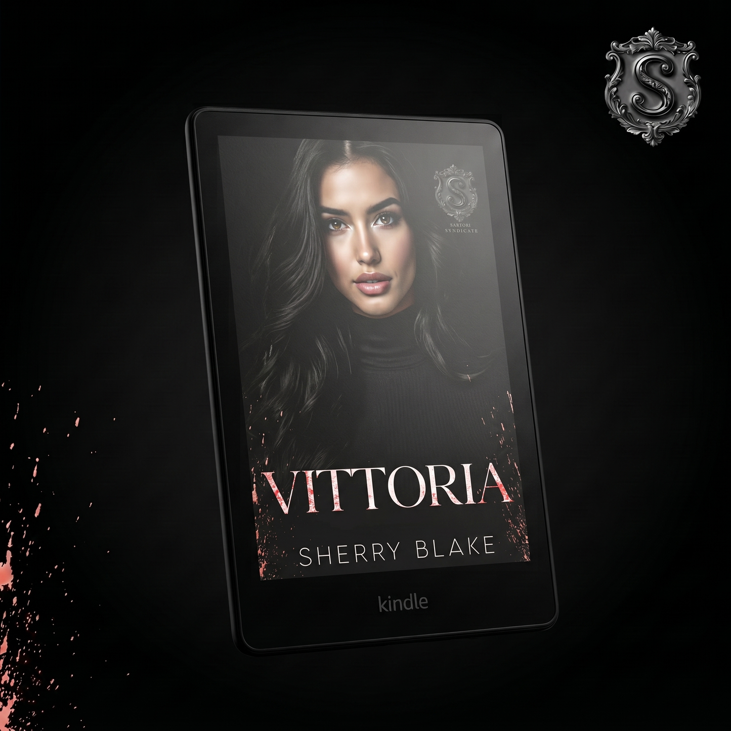 Vittoria by Sherry Blake – Kindle eBook Cover, Sartori-Syndicate Dark-Mafia-Romance (Book 4)